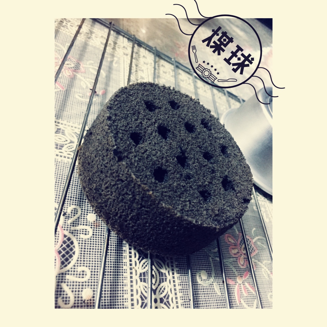 香喷喷的芝麻奥利奥煤球戚风