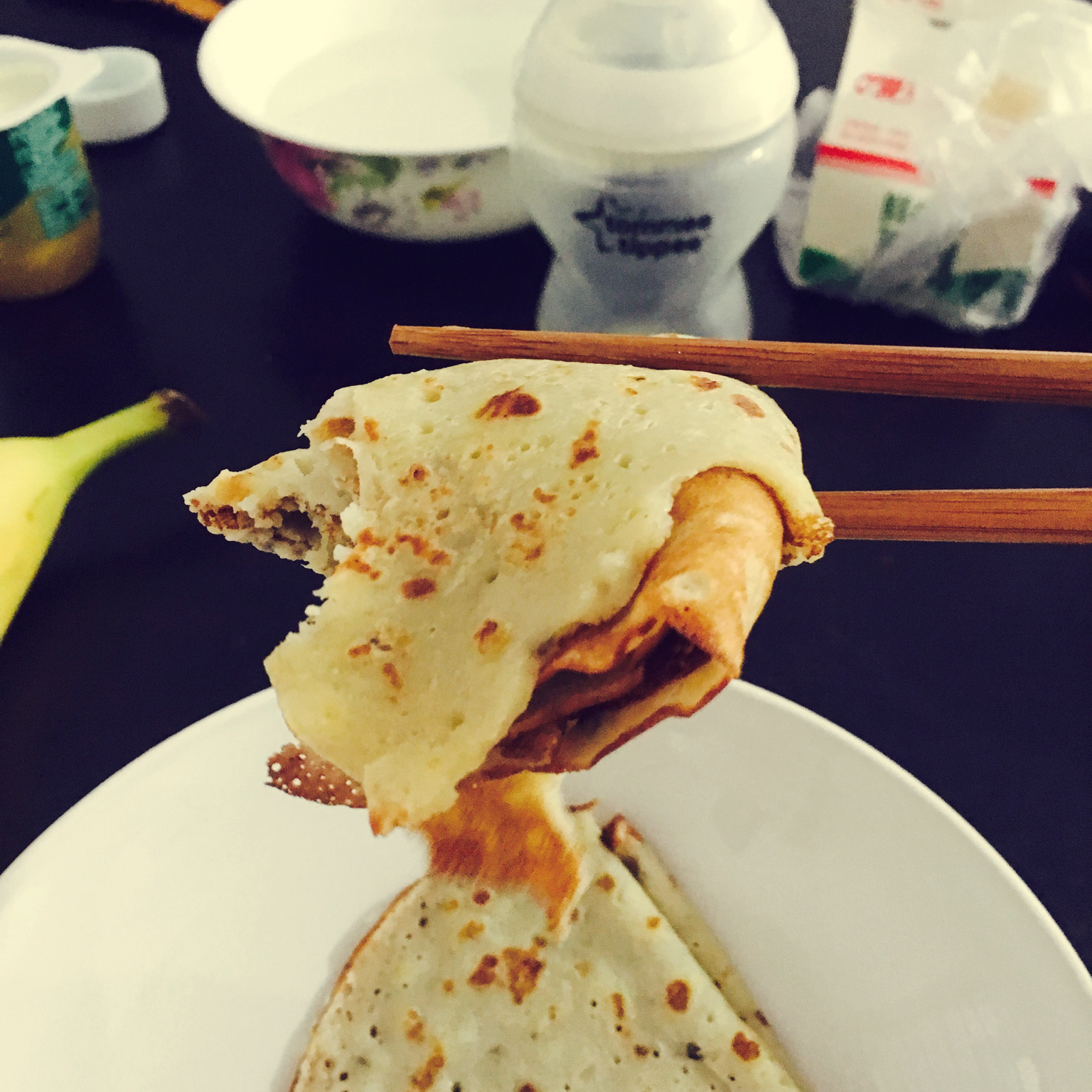 牛奶香蕉蛋饼