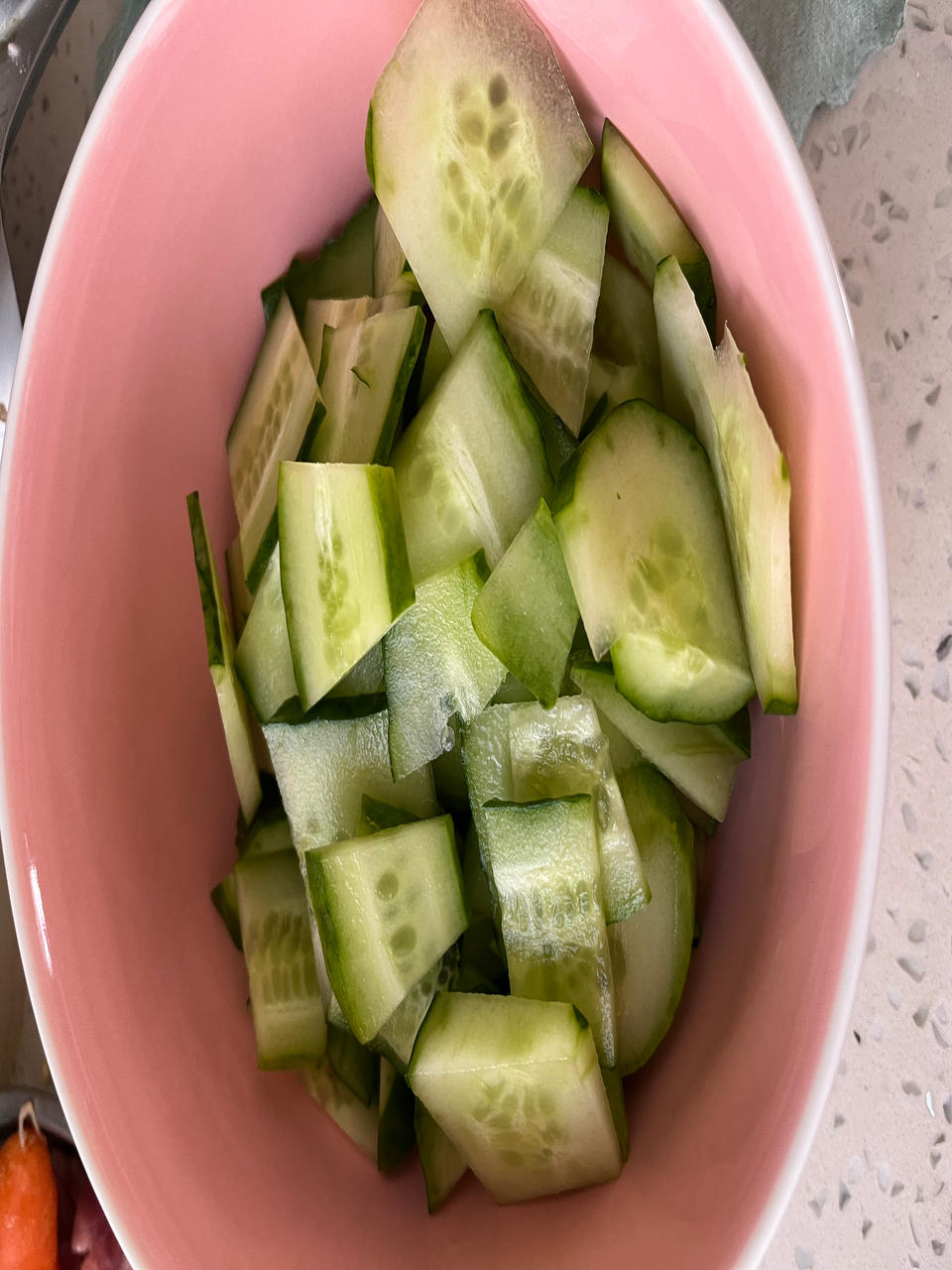 菱形黄瓜片切法