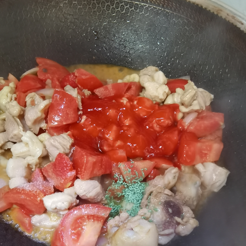 🔥西红柿鸡腿肉锅的做法 步骤5