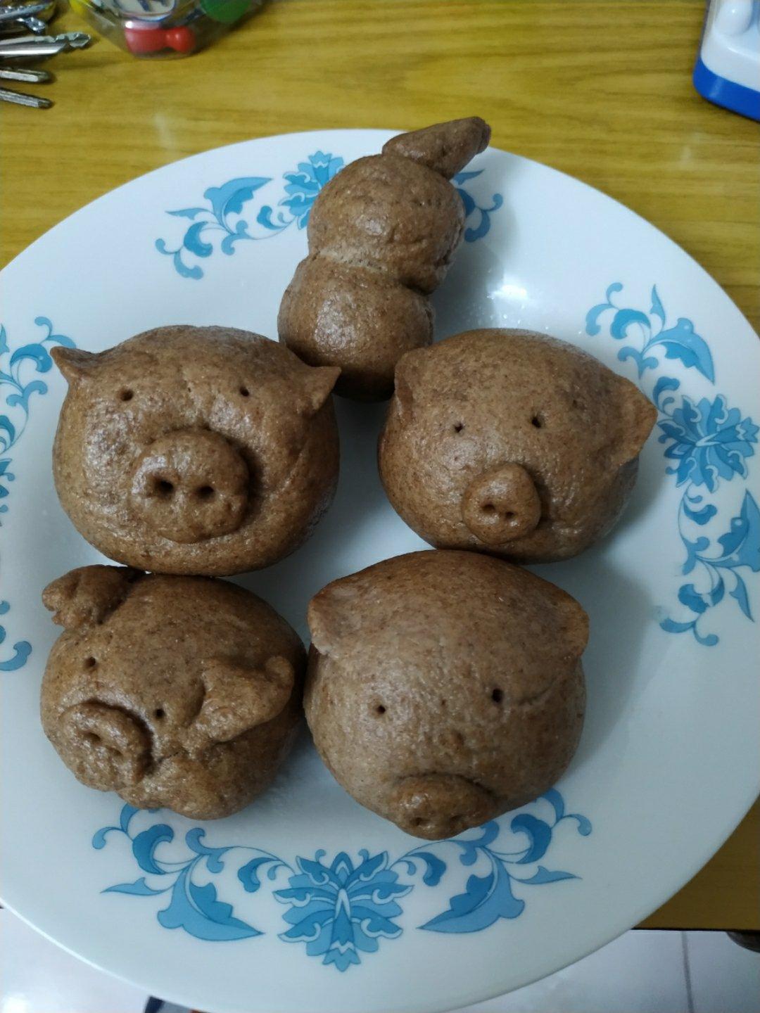 黑全麦无糖馒头