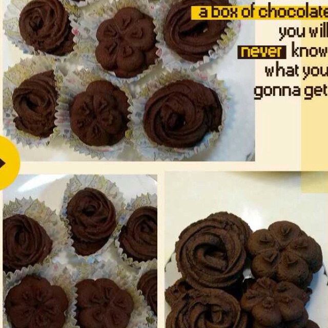 【松脆可可曲奇】清晰花纹