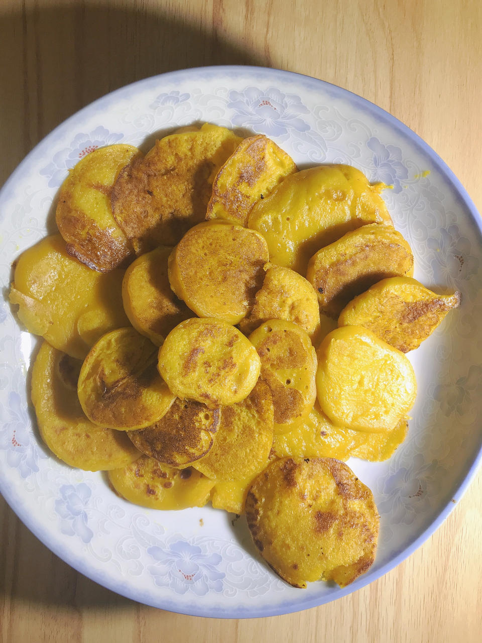 7月+宝宝辅食                                                              南瓜米粉松饼