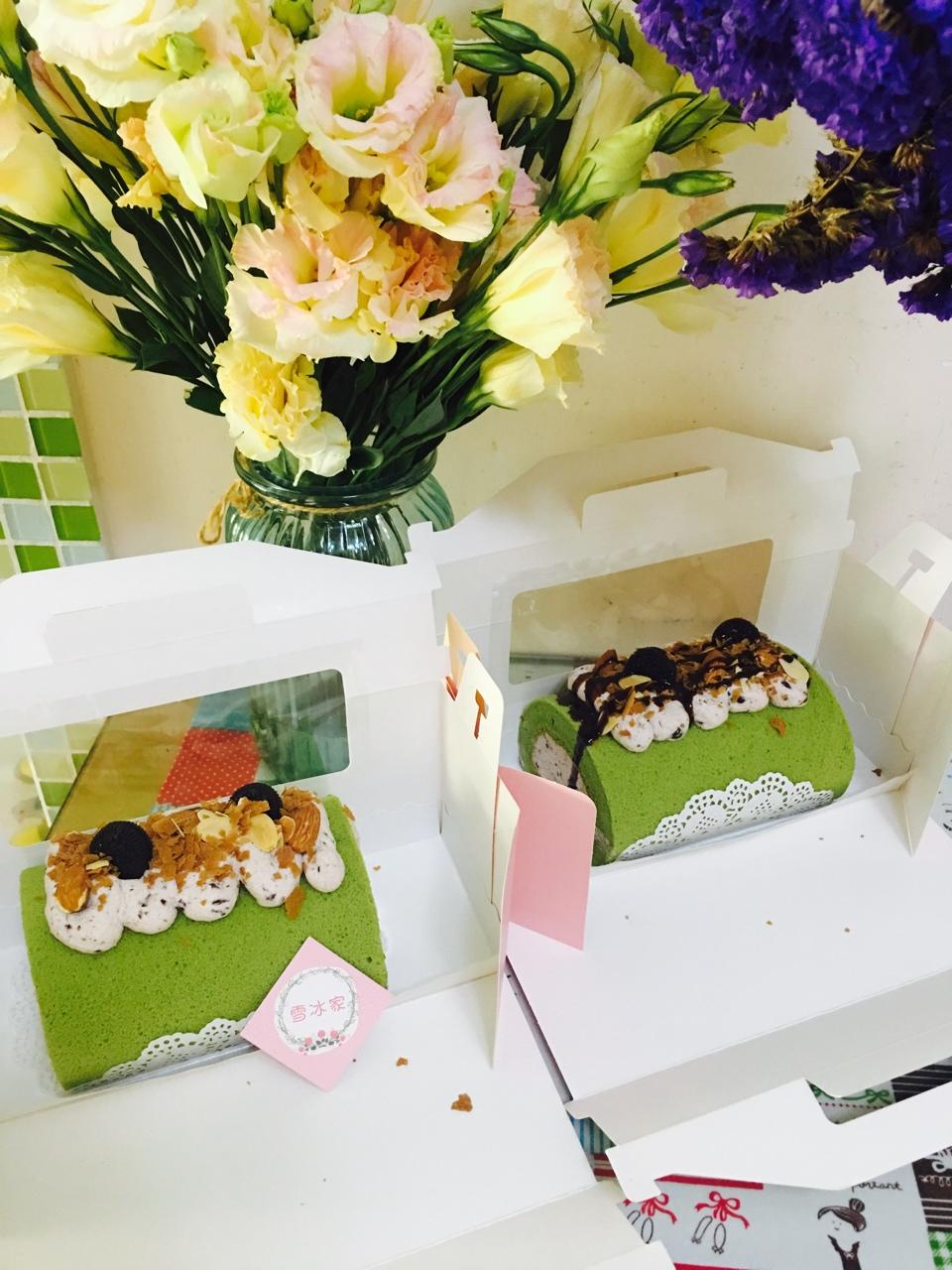 抹茶戚风蛋糕卷