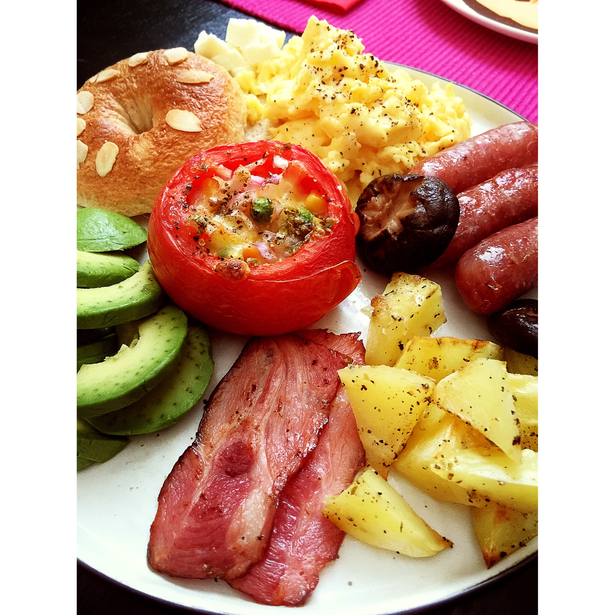 焗烤杂丁西红柿盅