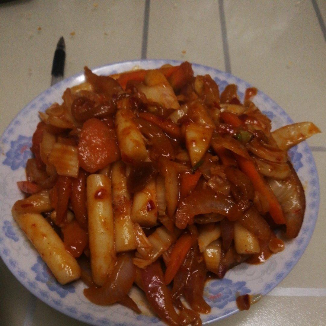 泡菜炒年糕