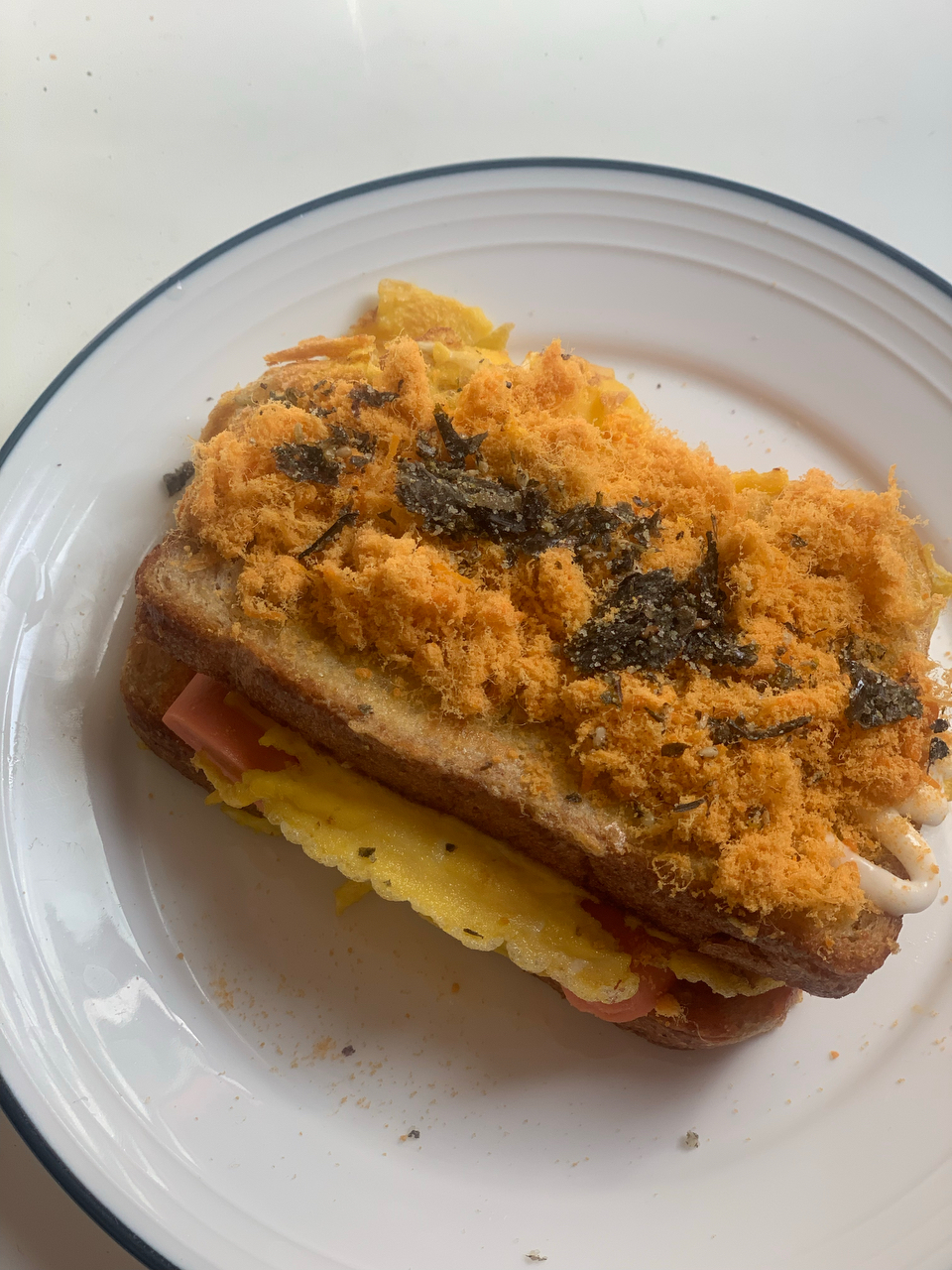 快手早餐—经典餐蛋爆浆芝士西多士三明治
