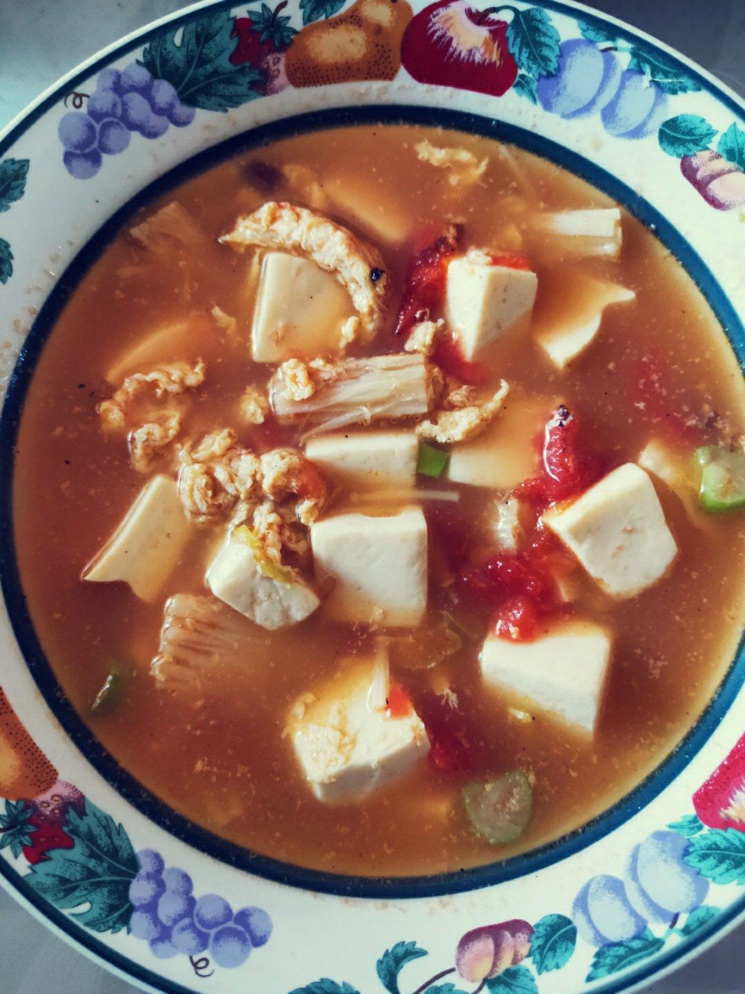 低卡高蛋白番茄豆腐汤