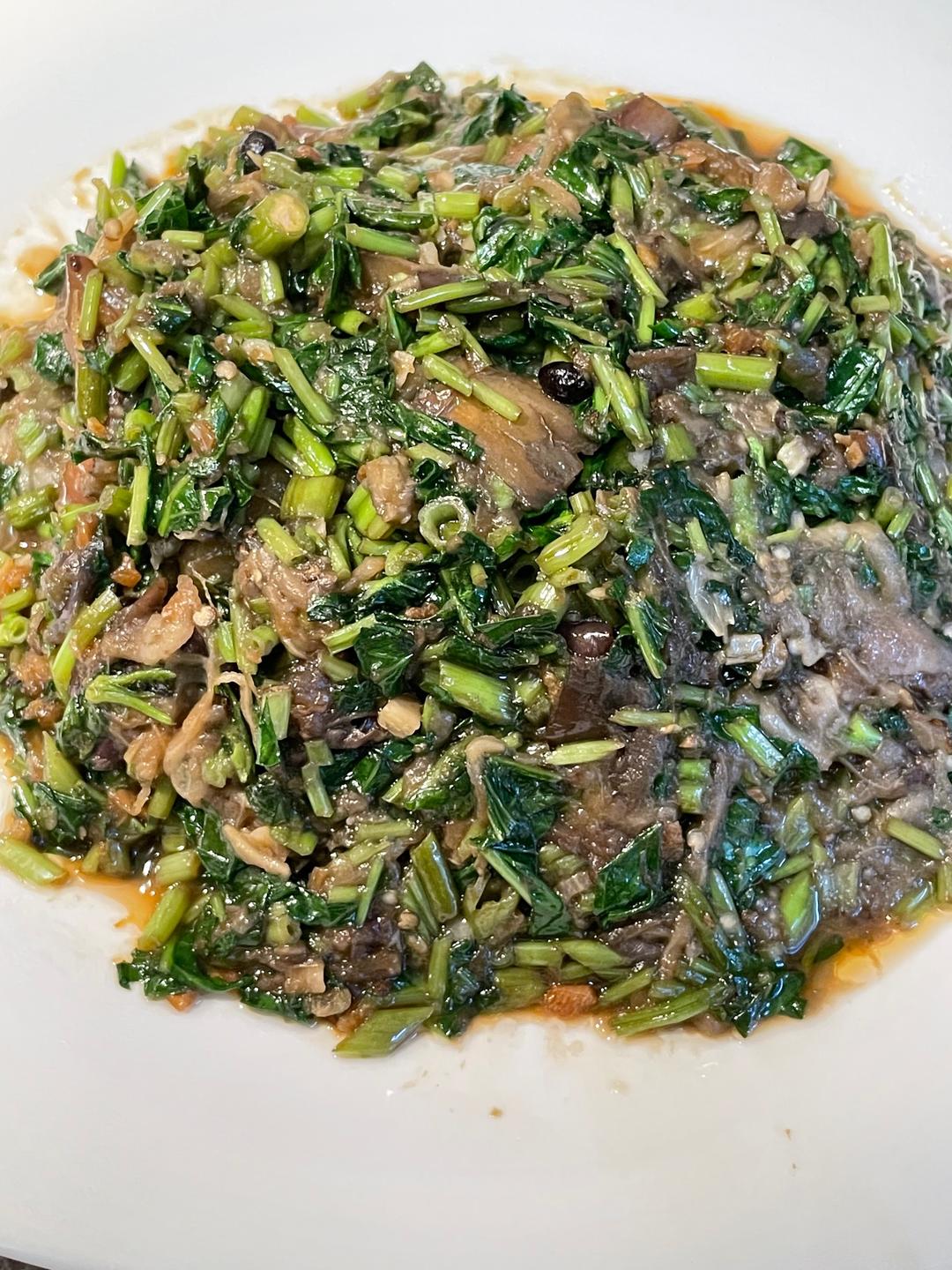 空心菜茄泥的做法