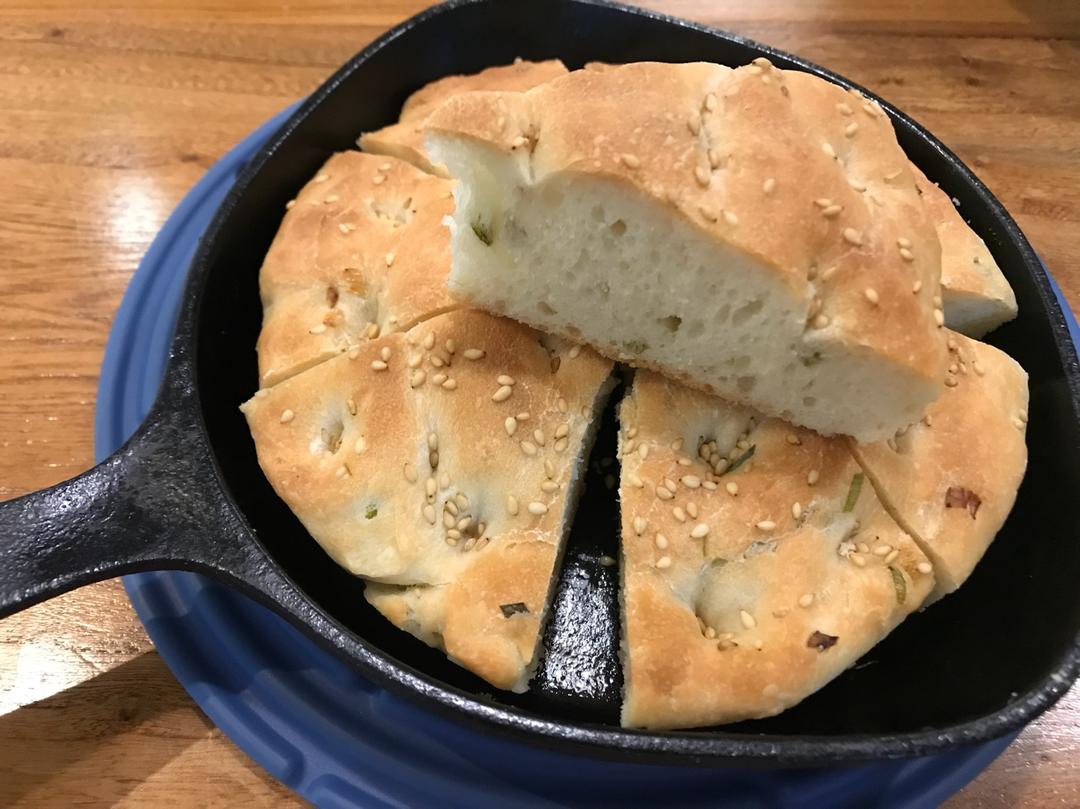 简易发面葱油饼（烤箱版）