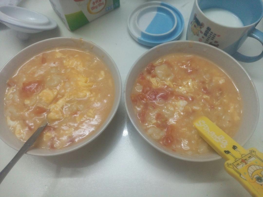 西红柿鸡蛋疙瘩汤