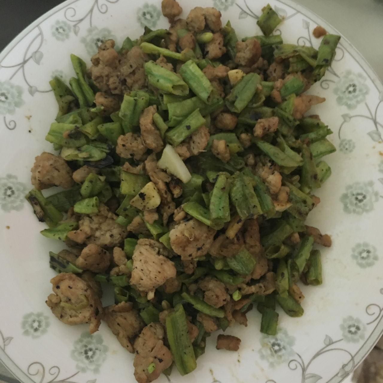 肉沫豆角下饭菜