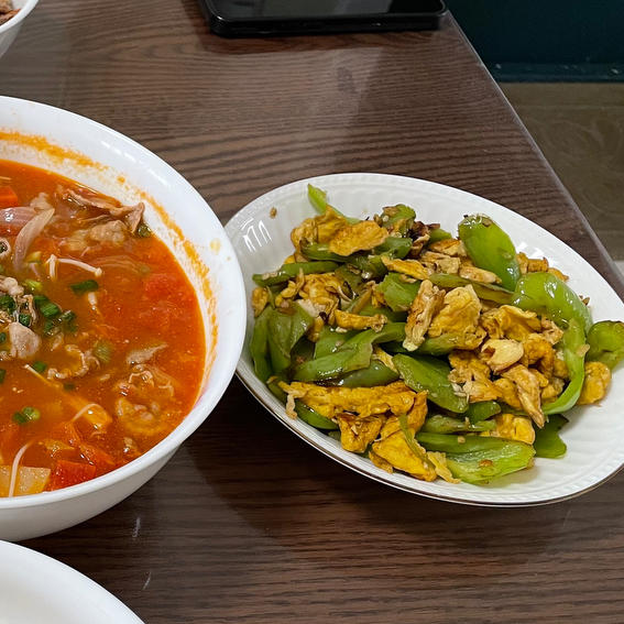 青椒火腿炒鸡蛋