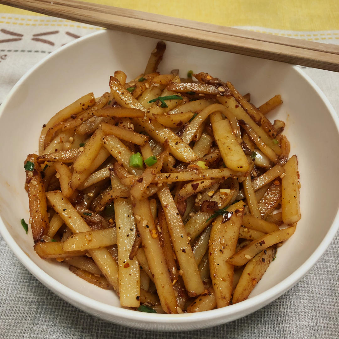 香辣过瘾的狼牙土豆条，秒光