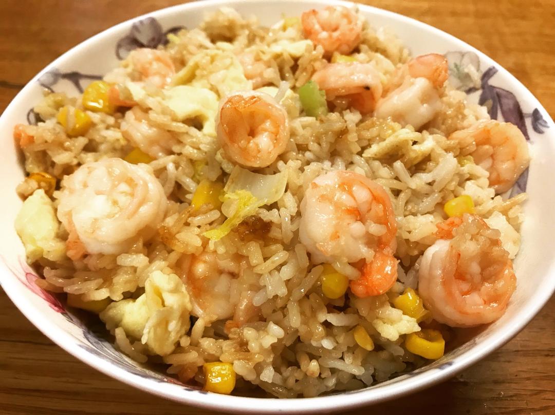 重小天做的鲜虾炒饭