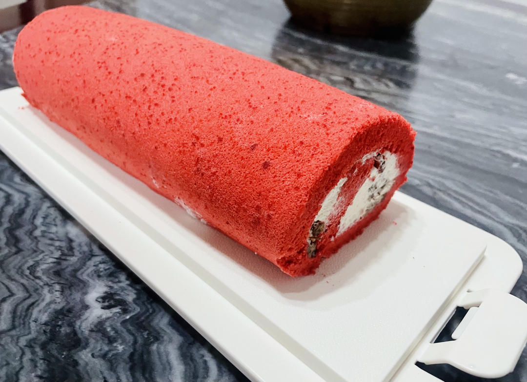 红丝绒蛋糕卷（超详细）