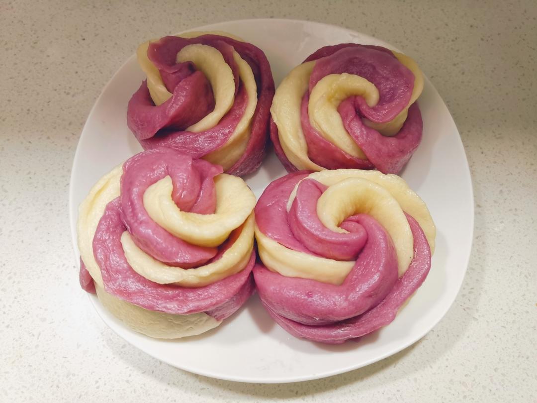 紫薯玫瑰花馒头