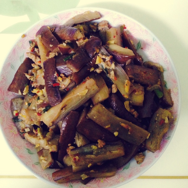 酱爆肉末茄子