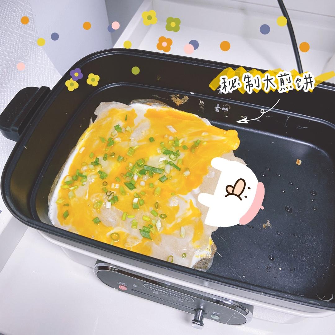 秒杀早餐摊不破皮大煎饼，步骤超详细