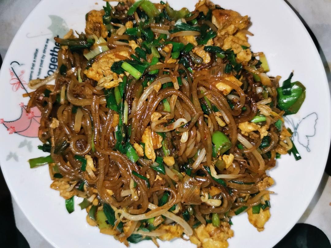 豆芽炒粉条