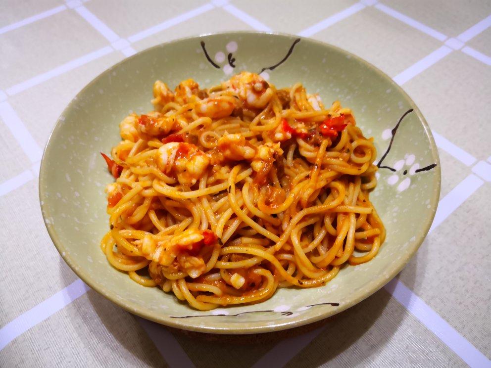 番茄虾仁意面