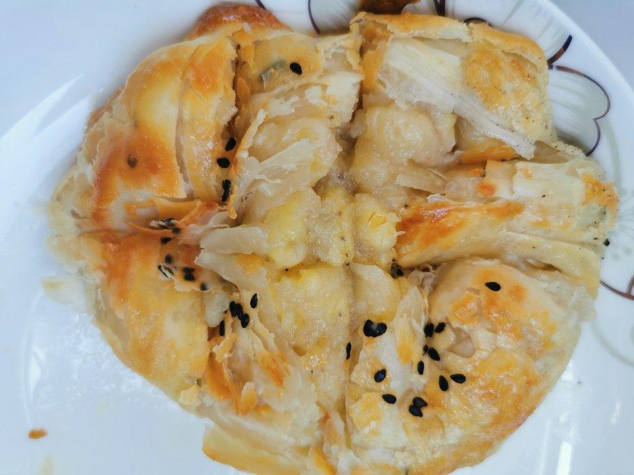 快手网红爆浆芝士香蕉饼