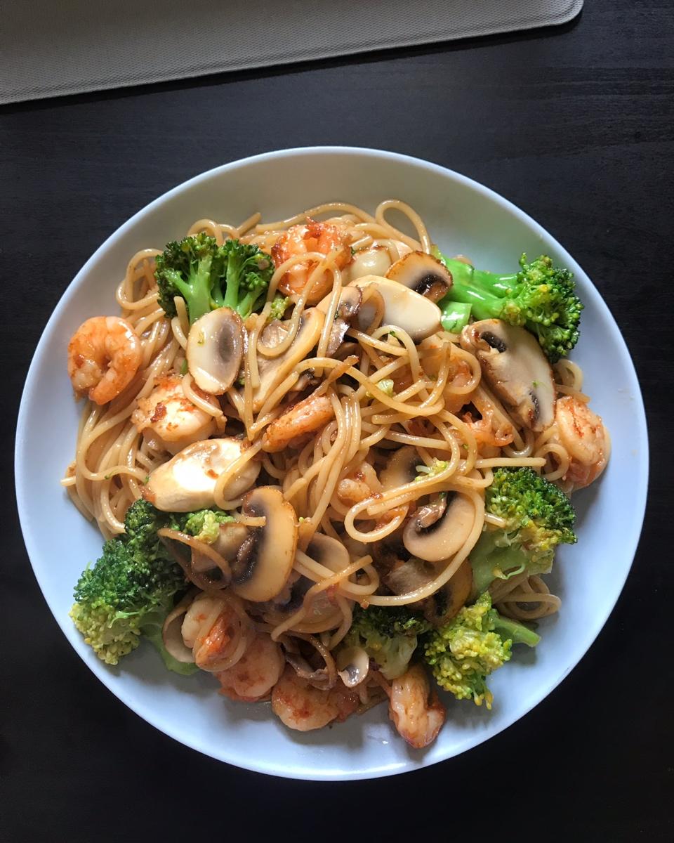 减脂|美味又低脂的虾油虾仁意大利面