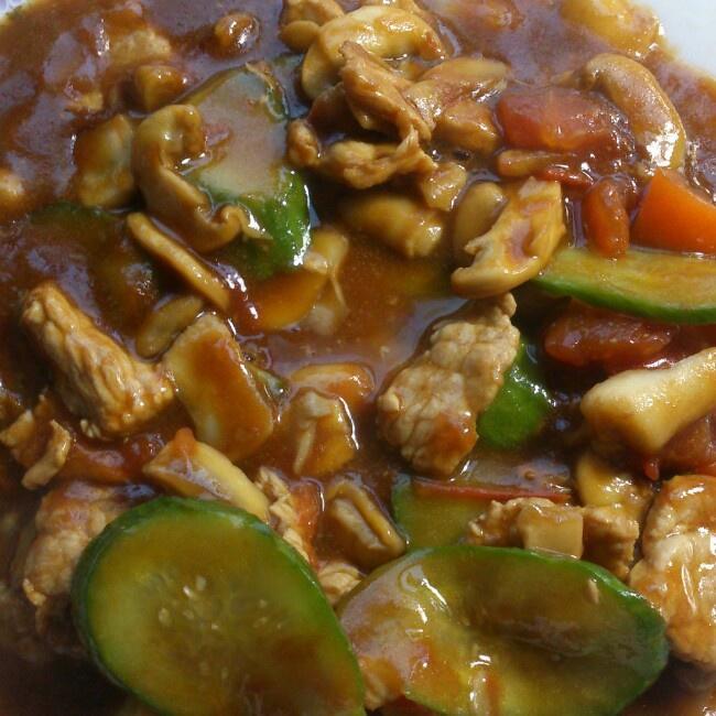 蘑菇炒肉片
