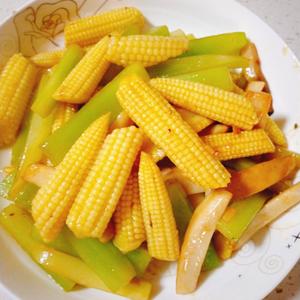 素炒玉米笋的做法 步骤7