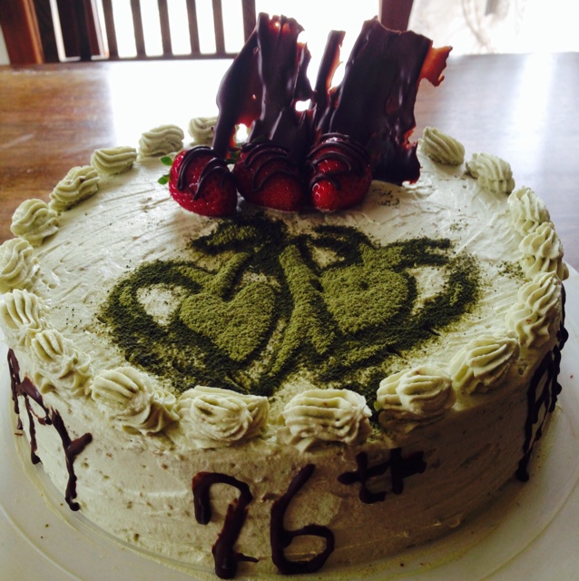 抹茶红豆戚风蛋糕