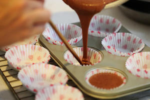 可可巧克力Cupcake纸杯子海绵蛋糕（甜品台都用本方）C6的做法 步骤8