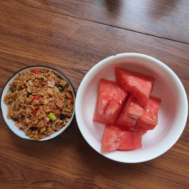 培根酱油炒饭