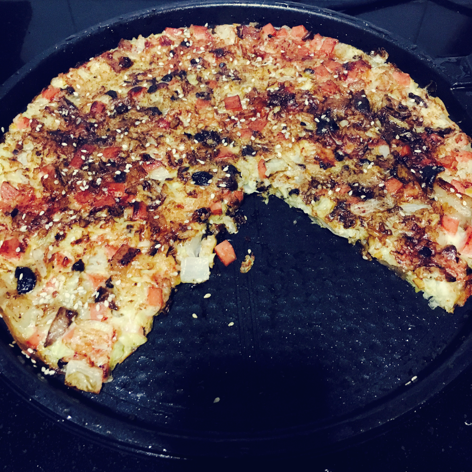 米饭鸡蛋饼