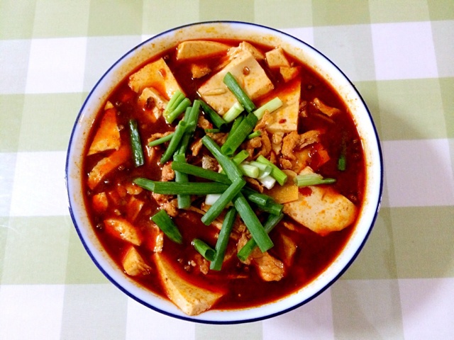 香辣豆腐肉片