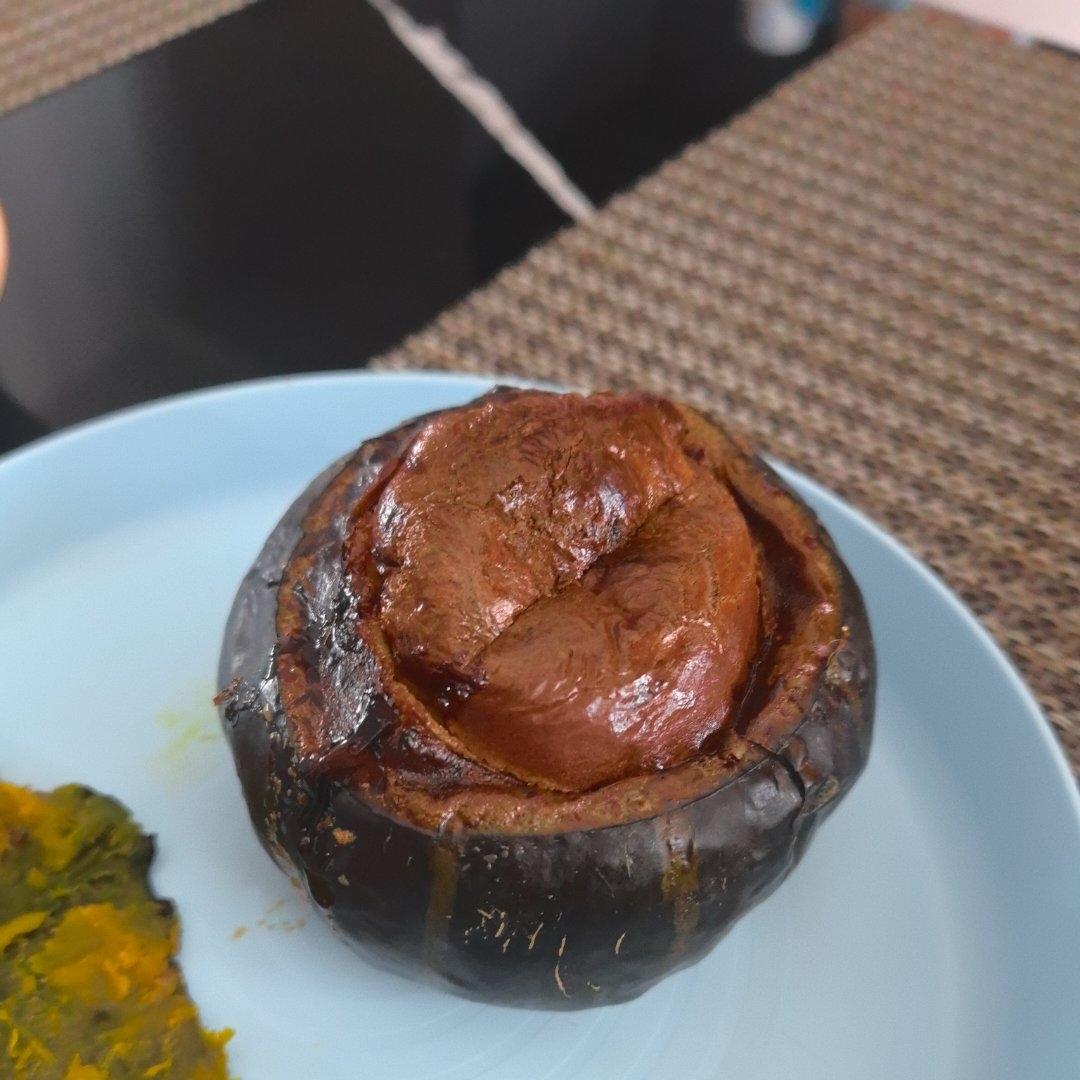 烤🎃贝贝南瓜牛奶鸡蛋布丁(空气炸锅版)低热