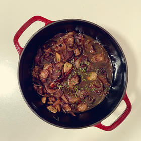 铸铁珐琅锅：红酒炖牛肉beef stew