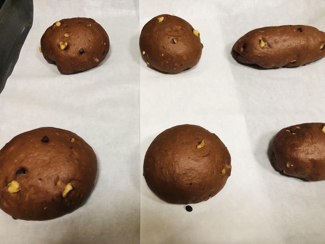 巧克力核桃全麦餐包 100%全麦