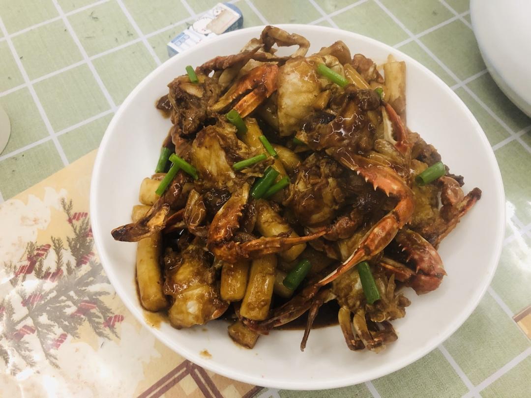 梭子蟹炒年糕