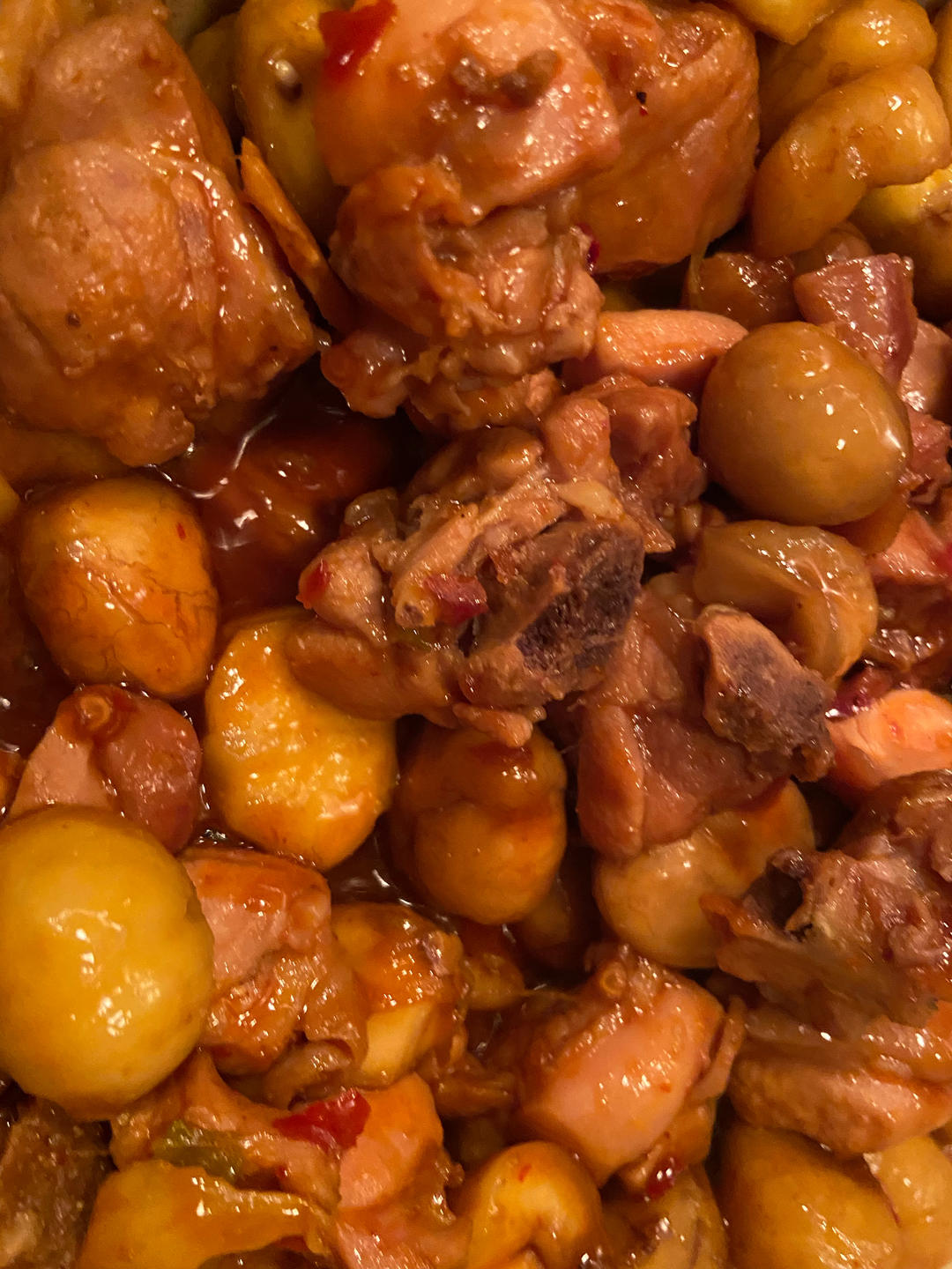 【栗子烧鸡】鸡肉都给你吃，栗子归我~