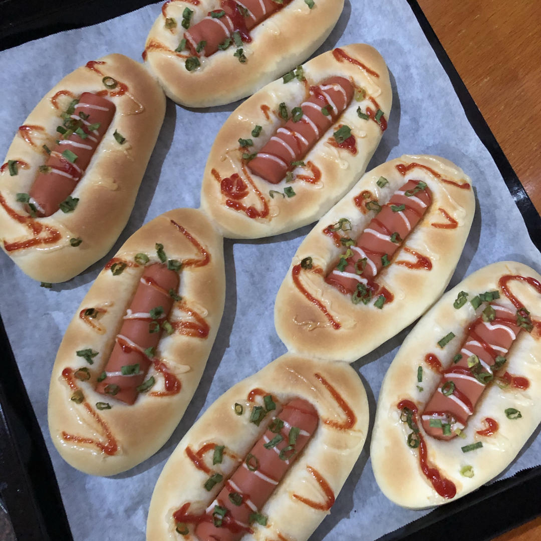 美味的香肠面包