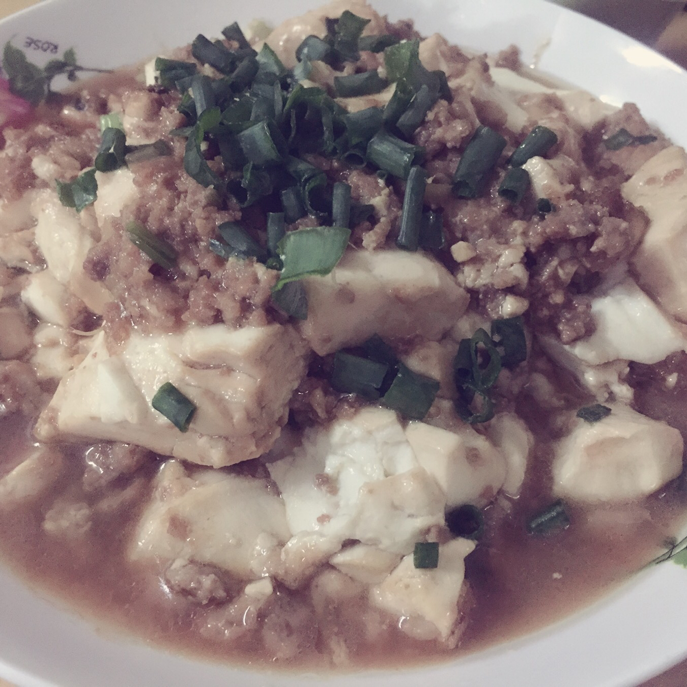 家常红烧肉末豆腐