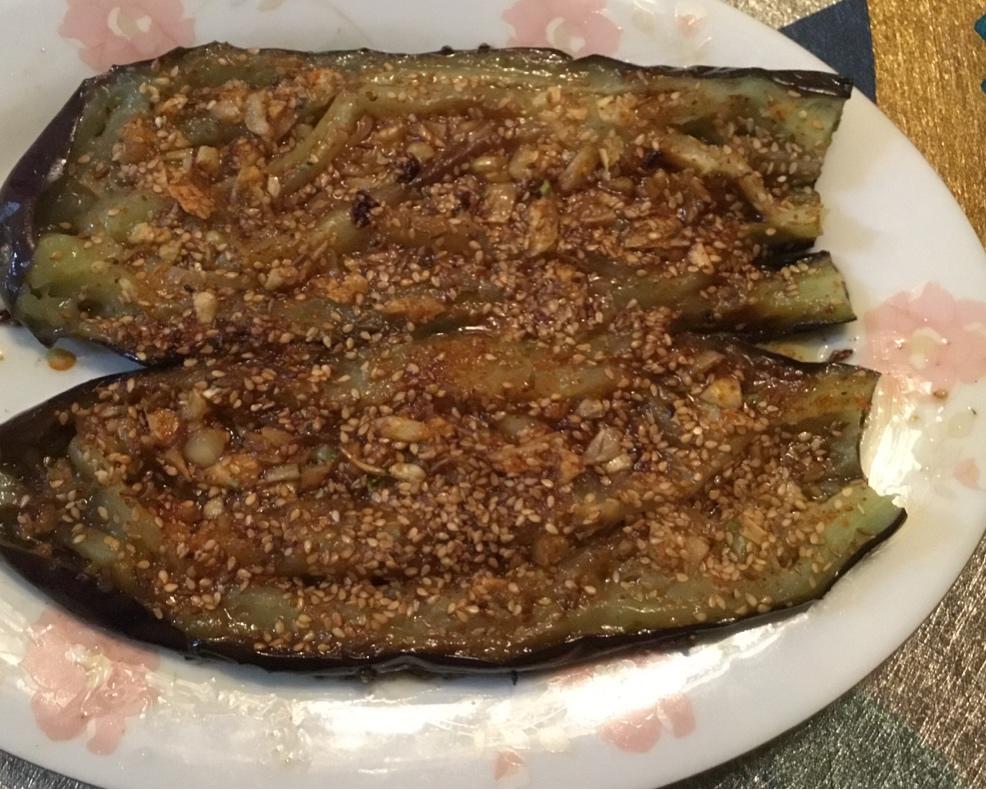 【微波炉烤茄子】