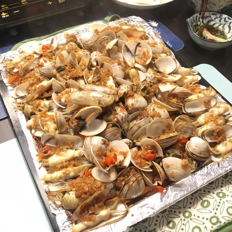 蒜香吮指海鲜大咖——松下NU-JK200W大蒸烤箱食谱