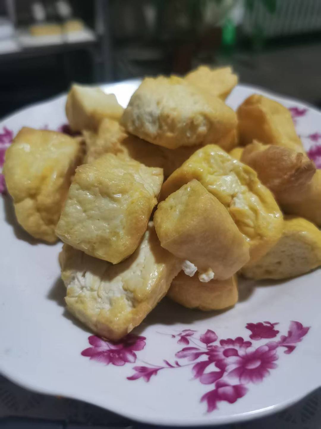 炸出爆汁的嫩豆腐【无油素食】