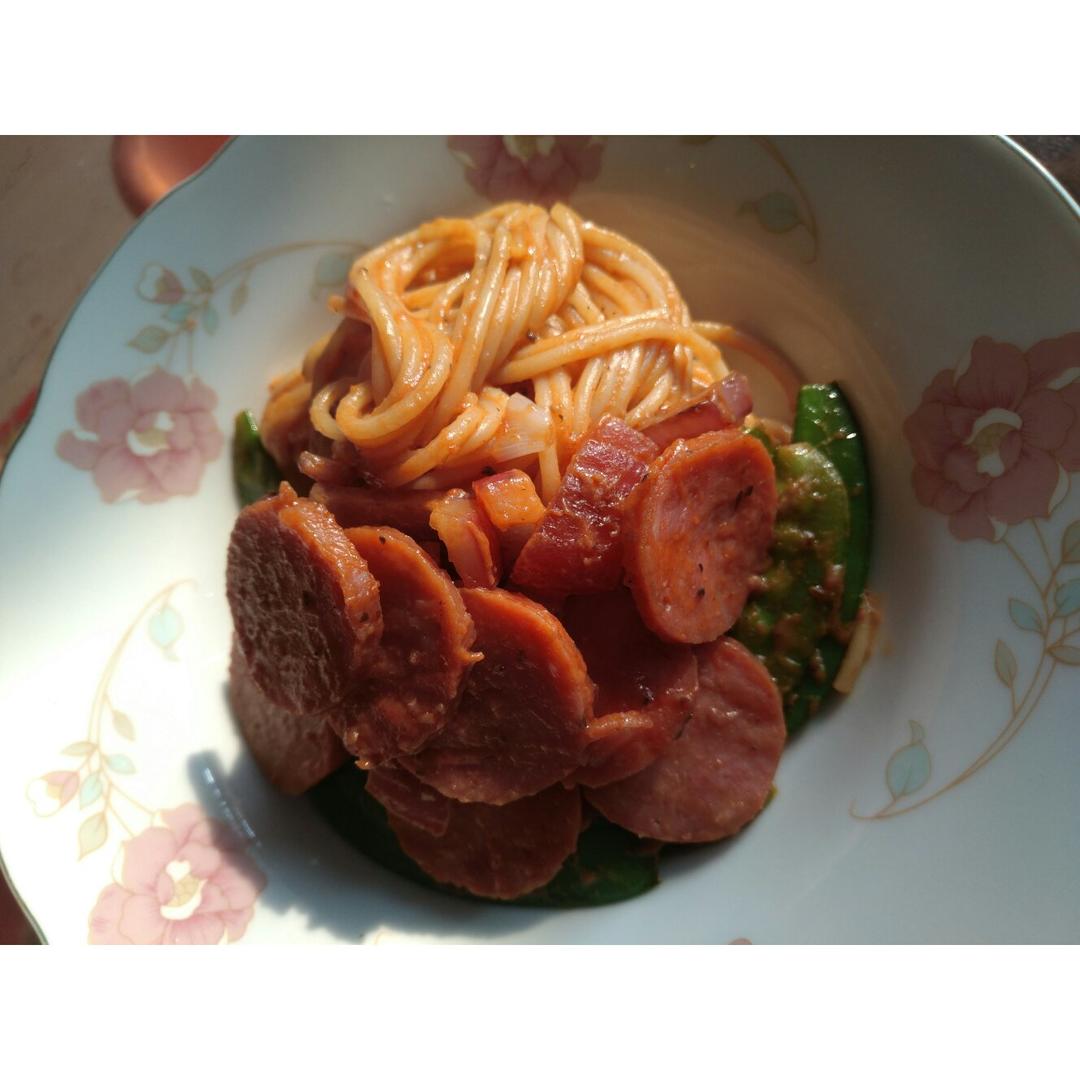 南瓜香肠意面