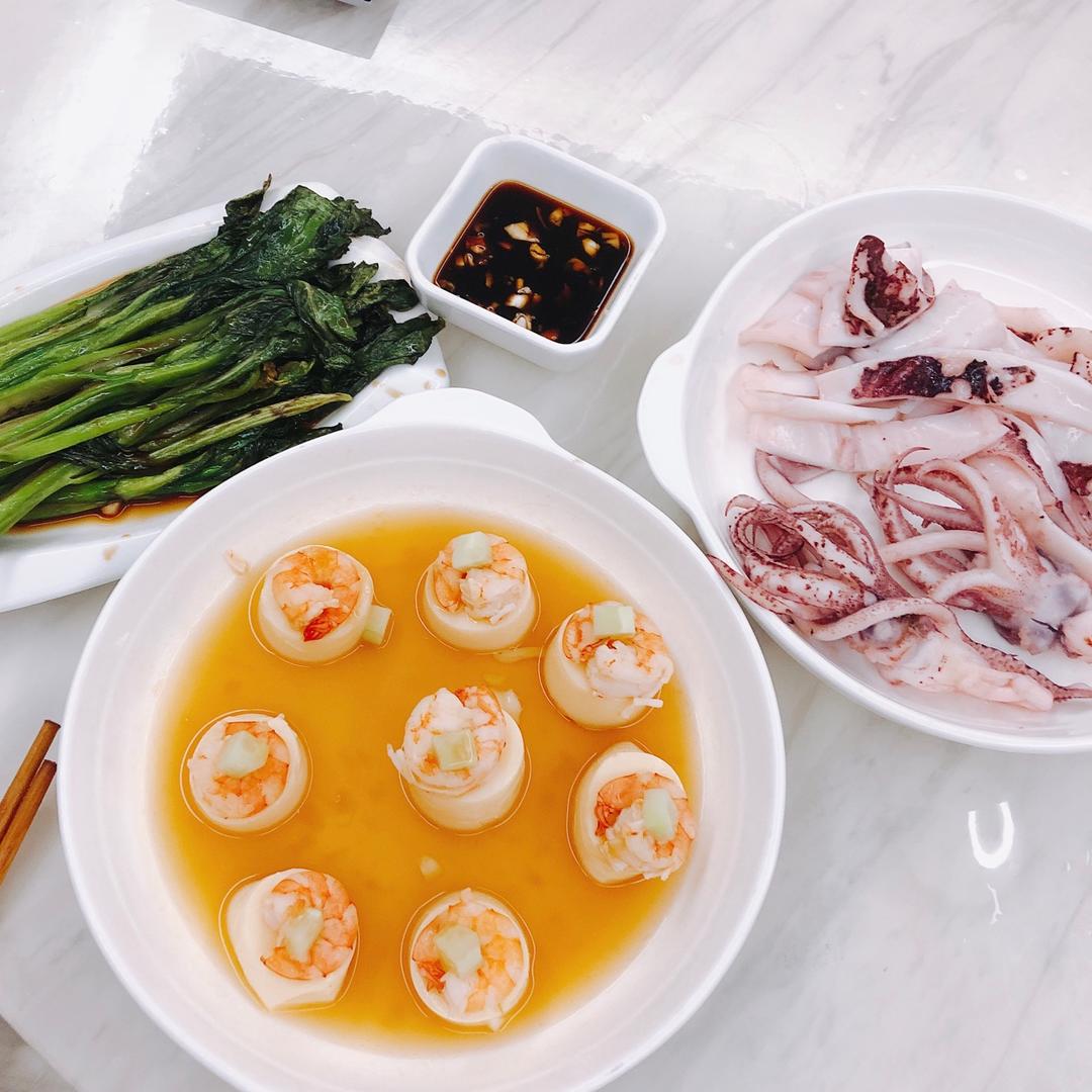 日本豆腐蒸虾仁