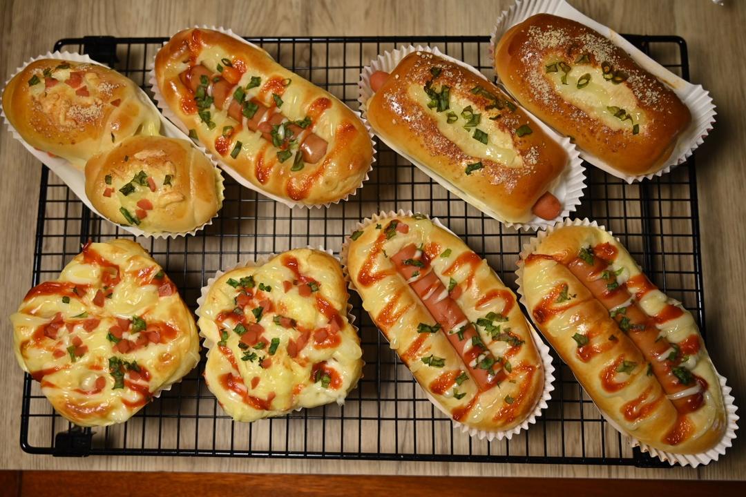 美味的香肠面包