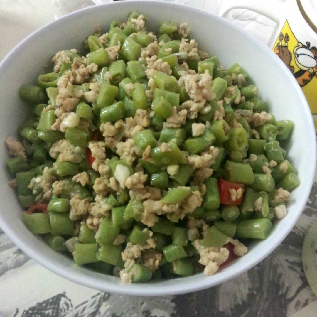 肉沫豆角下饭菜
