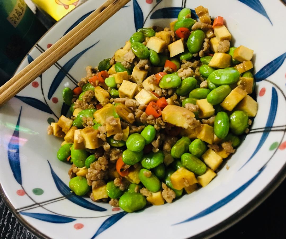 肉末毛豆炒香干