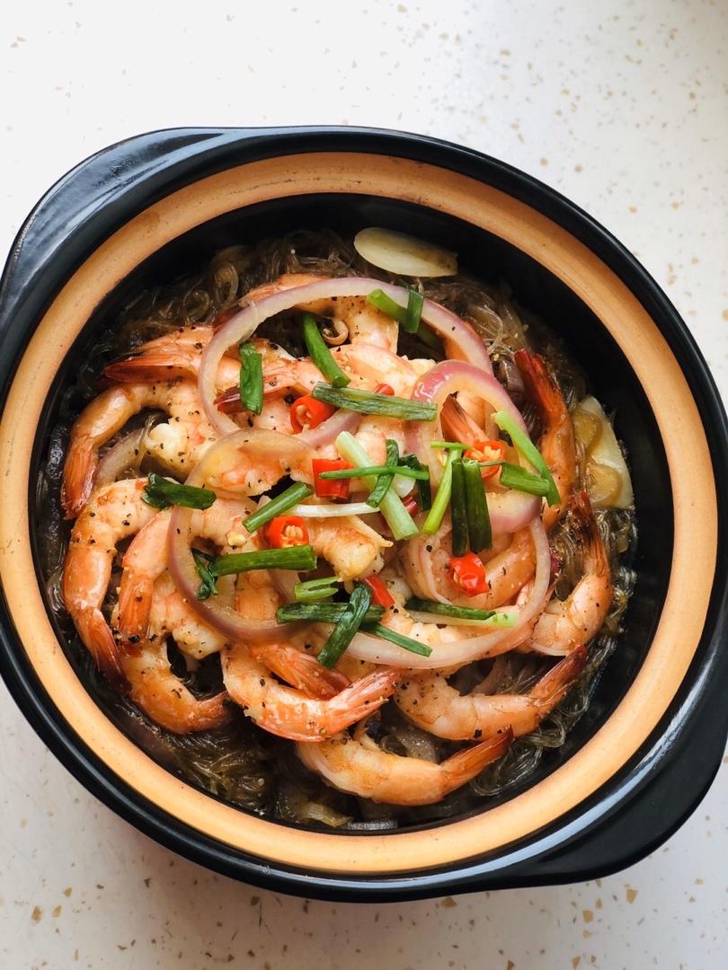 鲜虾粉丝煲